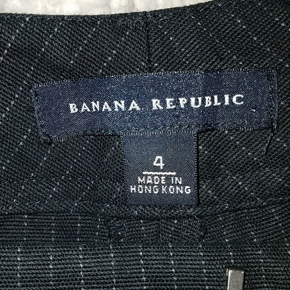 Banana Republic Pinstripe Zip Pants Sz 4 - Picture 5 of 7